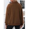 imageDokotoo Womens Lightweight Full Zip Soft Fleece Jacket 2025 Casual Sweatshirts Coat with PocketsChestnut