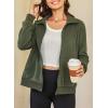 imageDokotoo Womens Lightweight Full Zip Soft Fleece Jacket 2025 Casual Sweatshirts Coat with PocketsGreen