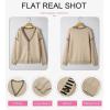 imageDokotoo Womens Oversized Cardigan Sweaters Casual Coats Long Sleeve Button Front Stripes Trim Fall OutfitsBeige