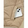 imageDokotoo Womens Oversized Puffer Vest Casual Full Zip Stand Collared Fleece Vest Quilted Padded Warm Coat OutwearCamel