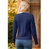 imageDokotoo Womens Sweaters Casual V Neck Long Sleeve Lightweight Sweaters Loose Solid Fall Tops Pullover SweaterBlue