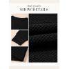 imageDokotoo Womens Sweaters Crewneck Ribbed Knit Waffle Pullover Sweaters 2025 Fall Winter Fashion ClothesBlack