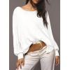 imageDokotoo Womens Tops 2025 Fashion Long Sleeve Shirts Loose Cute Crewneck Basic Business Tees BlousesWhite