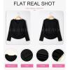 imageDokotoo Womens Tops Casual V Neck Long Sleeve Shirts for Women Fashion Solid Ruched Basic Tunics BlousesBlack