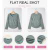 imageDokotoo Womens Tops Casual V Neck Long Sleeve Shirts for Women Fashion Solid Ruched Basic Tunics BlousesGreen