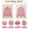 imageDokotoo Womens Tops Casual V Neck Long Sleeve Shirts for Women Fashion Solid Ruched Basic Tunics BlousesPink