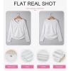 imageDokotoo Womens Tops Casual V Neck Long Sleeve Shirts for Women Fashion Solid Ruched Basic Tunics BlousesWhite