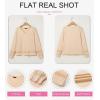 imageDokotoo Womens Tops Dressy Casual 2025 Long Sleeve Pullover V Neck Fall Shirts Hollow Out Lace Embroidered BlouseBeige