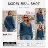 imageDokotoo Womens Tops Dressy Casual 2025 Long Sleeve Pullover V Neck Fall Shirts Hollow Out Lace Embroidered BlouseBlue