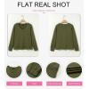 imageDokotoo Womens Tops Dressy Casual 2025 Long Sleeve Pullover V Neck Fall Shirts Hollow Out Lace Embroidered BlouseGreen