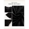 imageDokotoo Womens V Neck Short Flared Sleeve Wedding Guest Dress Elastic Waist Tiered Ruffle Hem Velvet DressBlack