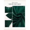 imageDokotoo Womens V Neck Short Flared Sleeve Wedding Guest Dress Elastic Waist Tiered Ruffle Hem Velvet DressBlackish Green