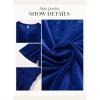 imageDokotoo Womens V Neck Short Flared Sleeve Wedding Guest Dress Elastic Waist Tiered Ruffle Hem Velvet DressBluing
