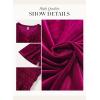 imageDokotoo Womens V Neck Short Flared Sleeve Wedding Guest Dress Elastic Waist Tiered Ruffle Hem Velvet DressBurgundy