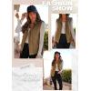 imageDokotoo Womens Vests 2025 Fall Outerwear ButtonDown Lapel Collar Elastic Hem Sleeveless Jacket Cargo VestKhaki