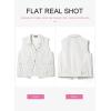 imageDokotoo Womens Vests 2025 Fall Outerwear ButtonDown Lapel Collar Elastic Hem Sleeveless Jacket Cargo VestWhite