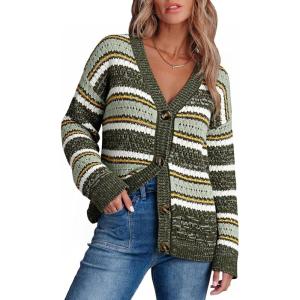 imageDokotoo Womens 2025 Fashion Casual Open Front Long Sleeve Hollow Out Crochet Knit Cardigans Sweaters Boho Outerwear CoatsGreen