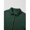 imageDokotoo Casual Quilted Jackets for Women Button Down Collared Long Sleeve Shirts Fall Winter Jackets with Pockets 2025Blackish Green