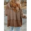 imageDokotoo Waffle Knit Hoodies for Womens Zip Up Jackets 2025 Drawstring Fall Casual JacketsPocketsbrown