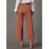 imageDokotoo Womens High Waist Baggy Jeans Wide Leg Casual Petite 2025 8 Points Length Stretch Denim PantsCinnamon