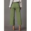 imageDokotoo Womens High Waist Baggy Jeans Wide Leg Casual Petite 2025 8 Points Length Stretch Denim PantsFern Green