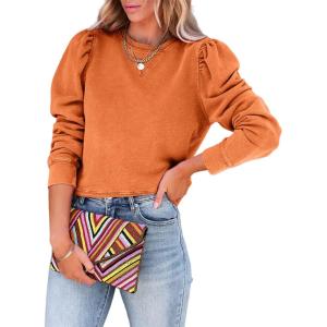 imageDokotoo womens Casualcrew NeckOrange