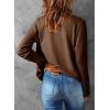 imageDokotoo Womens Cardigan Wool Blend Long Sleeve Button Down Sweaters for Women Casual Hollow Out Knit TopsBrown