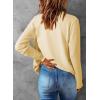 imageDokotoo Womens Cardigan Wool Blend Long Sleeve Button Down Sweaters for Women Casual Hollow Out Knit TopsYellow Cream