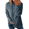 imageDokotoo Womens Hoodies Casual Waffle Knit Long Sleeve Drawstring Pullover Sweatshirts Lightweight Hooded TopsBlue