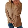 imageDokotoo Womens Hoodies Casual Waffle Knit Long Sleeve Drawstring Pullover Sweatshirts Lightweight Hooded TopsBrown