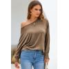 imageDokotoo Womens Tops Long Sleeve Tops Shirts 2025 Spring Trendy Business Work Loose Basic TShirtsA Khaki