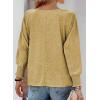imageDokotoo Womens Tops Long Sleeve Tops Shirts 2025 Spring Trendy Business Work Loose Basic TShirtsBeige