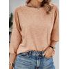 imageDokotoo Womens Tops Long Sleeve Tops Shirts 2025 Spring Trendy Business Work Loose Basic TShirtsGolden Fleece