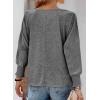 imageDokotoo Womens Tops Long Sleeve Tops Shirts 2025 Spring Trendy Business Work Loose Basic TShirtsMedium Grey