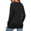 imageDokotoo Womens Casual Crew Neck Sweatshirt Loose Soft Long Sleeve Pullover TopsB Black 4