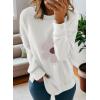 imageDokotoo Womens Casual Crew Neck Sweatshirt Loose Soft Long Sleeve Pullover TopsE White 1