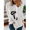 imageDokotoo Womens Casual Crew Neck Sweatshirt Loose Soft Long Sleeve Pullover TopsE White