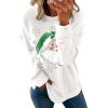 imageDokotoo Womens Casual Crew Neck Sweatshirt Loose Soft Long Sleeve Pullover TopsD White 4