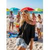 imageDokotoo Womens Summer Scoop Neck Short Sleeve Sweaters Crochet Hollow Out Knit Tops Pullover Shirts Beach Cover UpBlack