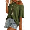 imageDokotoo Womens Summer Scoop Neck Short Sleeve Sweaters Crochet Hollow Out Knit Tops Pullover Shirts Beach Cover UpGreen