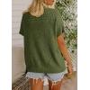 imageDokotoo Womens Summer Scoop Neck Short Sleeve Sweaters Crochet Hollow Out Knit Tops Pullover Shirts Beach Cover UpGreen