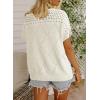 imageDokotoo Womens Summer Scoop Neck Short Sleeve Sweaters Crochet Hollow Out Knit Tops Pullover Shirts Beach Cover UpWhite