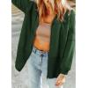imageDokotoo Waffle Knit Hoodies for Womens Zip Up Jackets 2025 Drawstring Fall Casual JacketsNo Pocketsblackish Green
