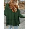 imageDokotoo Waffle Knit Hoodies for Womens Zip Up Jackets 2025 Drawstring Fall Casual JacketsNo Pocketsblackish Green