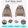 imageDokotoo Waffle Knit Hoodies for Womens Zip Up Jackets 2025 Drawstring Fall Casual JacketsNo Pocketsbrown