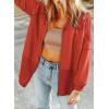 imageDokotoo Waffle Knit Hoodies for Womens Zip Up Jackets 2025 Drawstring Fall Casual JacketsNo Pocketsgold Flame