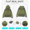imageDokotoo Waffle Knit Hoodies for Womens Zip Up Jackets 2025 Drawstring Fall Casual JacketsNo Pocketsgreen