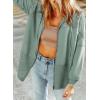 imageDokotoo Waffle Knit Hoodies for Womens Zip Up Jackets 2025 Drawstring Fall Casual JacketsNo Pocketslaurel Green
