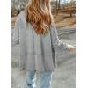 imageDokotoo Waffle Knit Hoodies for Womens Zip Up Jackets 2025 Drawstring Fall Casual JacketsNo Pocketslight Grey