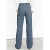 imageDokotoo Womens Casual Mid Waist Cargo Jeans Stretch Wide Leg Denim Pants with PocketsAshleigh Blue
